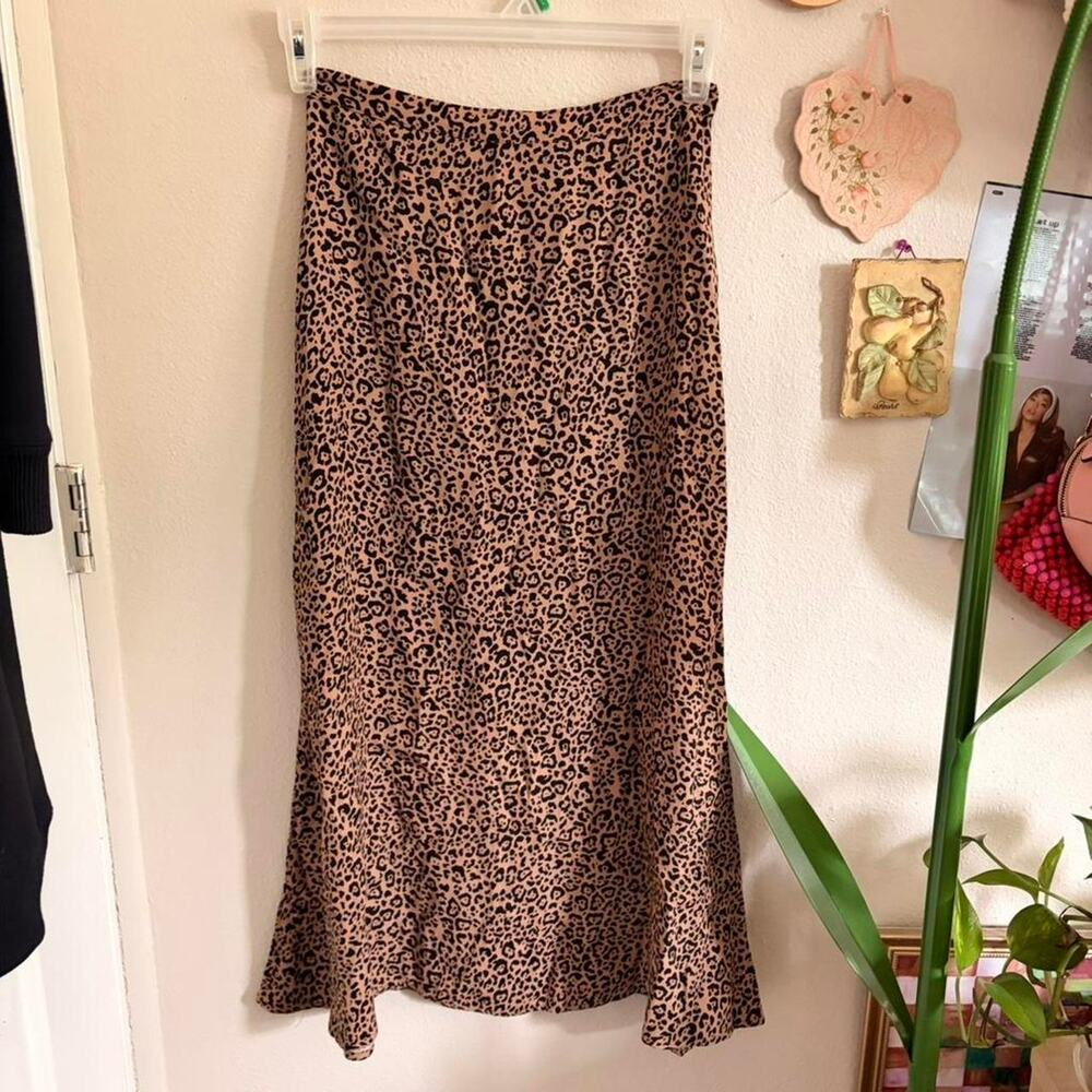 Reformation Bea Leopard Print Midi Skirt 2